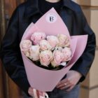 Букет розовых роз 9 шт. Фото 2