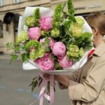 Букет с розовыми пионами "Пионовый сад" Фото 5