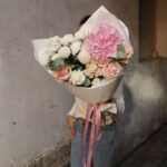 Букет с гортензией "Нежный бриз" размер М Фото 2