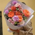 Авторский букет "Магнетик" с пионовидными розами Фото 3